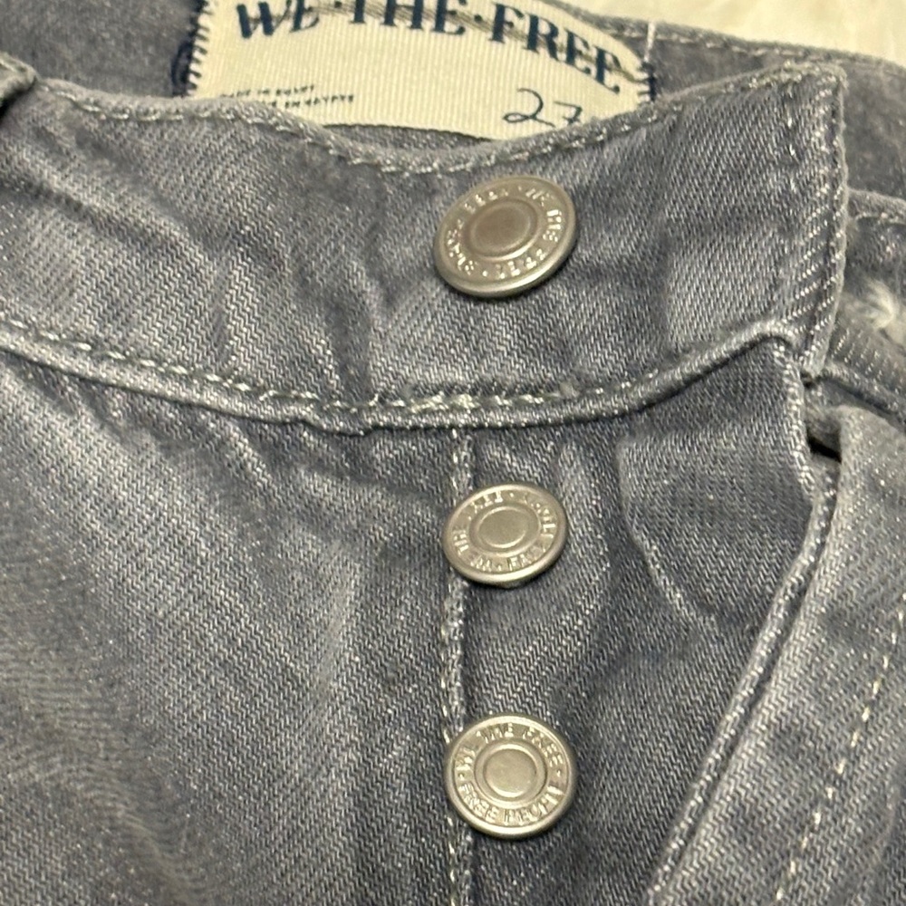 We The Free, Free People Eden Slouchy Wide-leg Jeans Diamond Grey 27.5 - Picture 8 of 12
